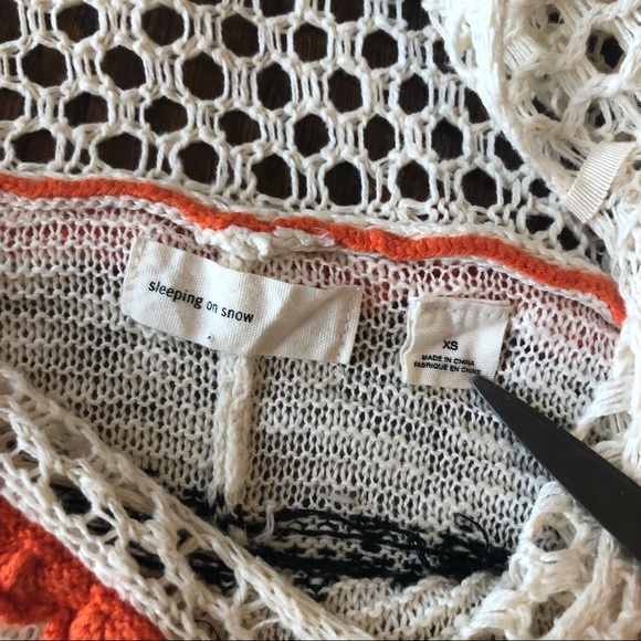 Anthro Sleeping on Snow Risen Sun crochet dress XS - Picture 12 of 13